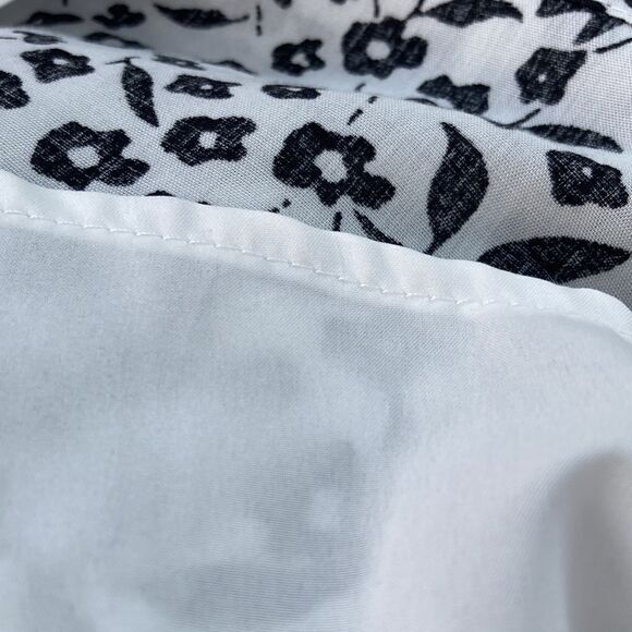 Mirol White & Black Floral Dress Small NWT Effortless Day-to-Night Style - Picture 6 of 10